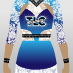 Blue Sublimation Cheerleading Uniform