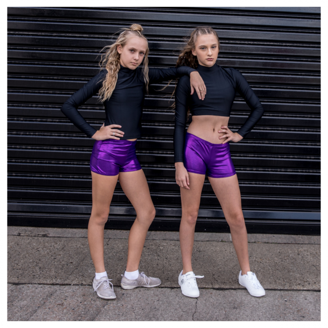 Purple Metallic Cheerleading & Dance Briefs