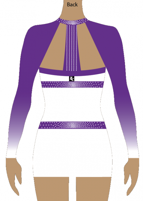 Purple Fade Cheerleading Uniform