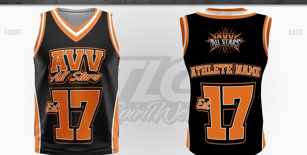 Custom Basketball Singlet – AVV All Stars – TLC Spirit Wear