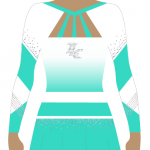 Aqua Sublimation Cheerleading Uniform