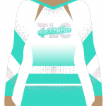 Aqua Sublimation Cheerleading Uniform
