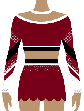 Maroon Cheerleading Uniform