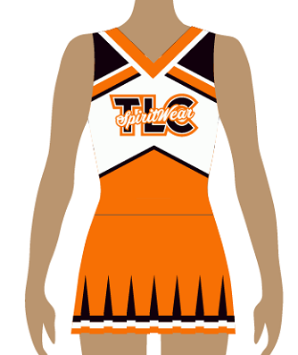 Orange Cheerleading Uniform