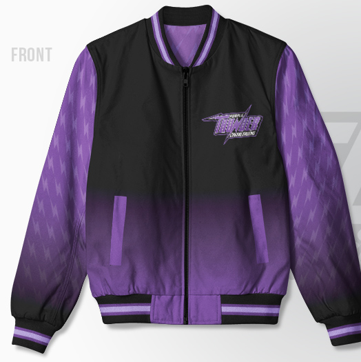 Custom Bomber Jacket – Purple Thunder Cheerleading