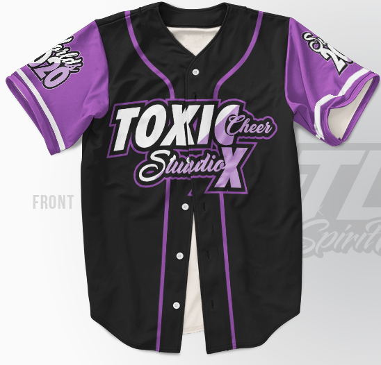 Custom Baseball Jersey – Toxic Cheer & Dance