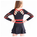 Orange Lycra Cheerleading Uniform