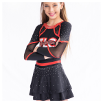 Orange Lycra Cheerleading Uniform