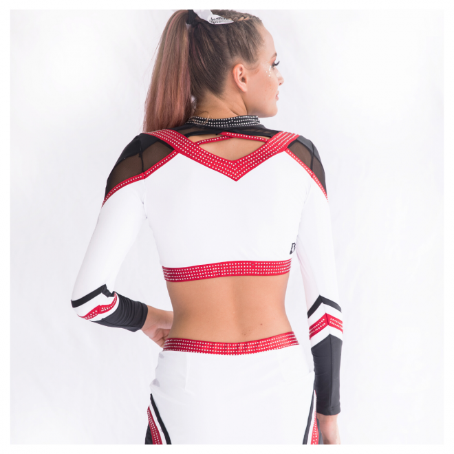 Red Lycra Cheerleading Uniform