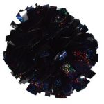 Black Hologram Cheerleading Pom Pom