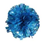 Bright Blue Hologram Cheerleading Pom Pom