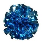 Bright Blue Metallic Cheerleading Pom Pom