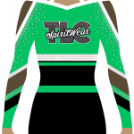 Green Lycra Cheerleading Uniform