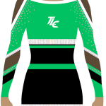 Green Lycra Cheerleading Uniform
