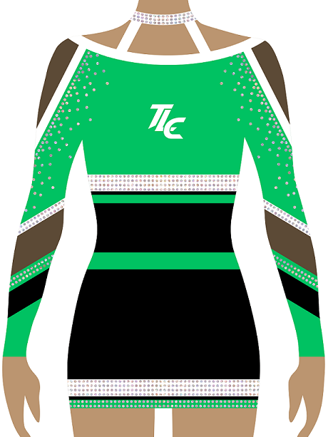 Green Lycra Cheerleading Uniform