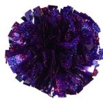 Purple Hologram Cheerleading Pom Pom