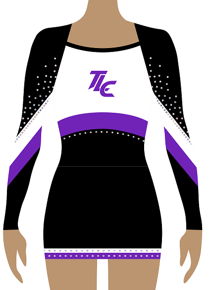 Purple Lycra Cheerleading Uniform