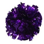 Purple Metallic Cheerleading Pom Pom