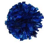 Royal Blue Hologram Cheerleading Pom Pom