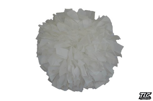 White Plastic Cheerleading Pom Pom