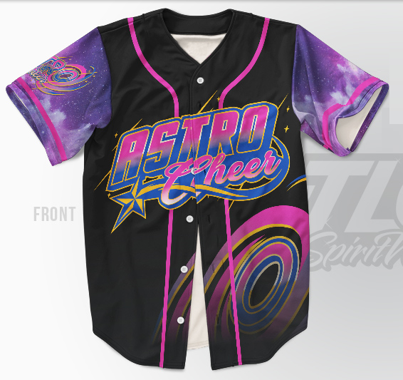 Custom Baseball Jersey – Astro Cheerleading NZ