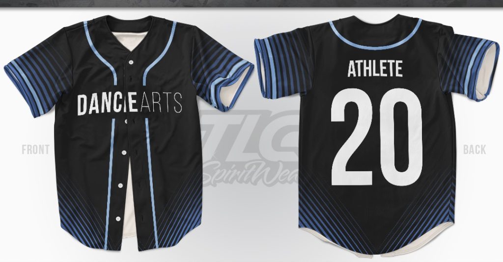 Custom Baseball Jersey Dance Arts Tlc Spirit Wear 1745