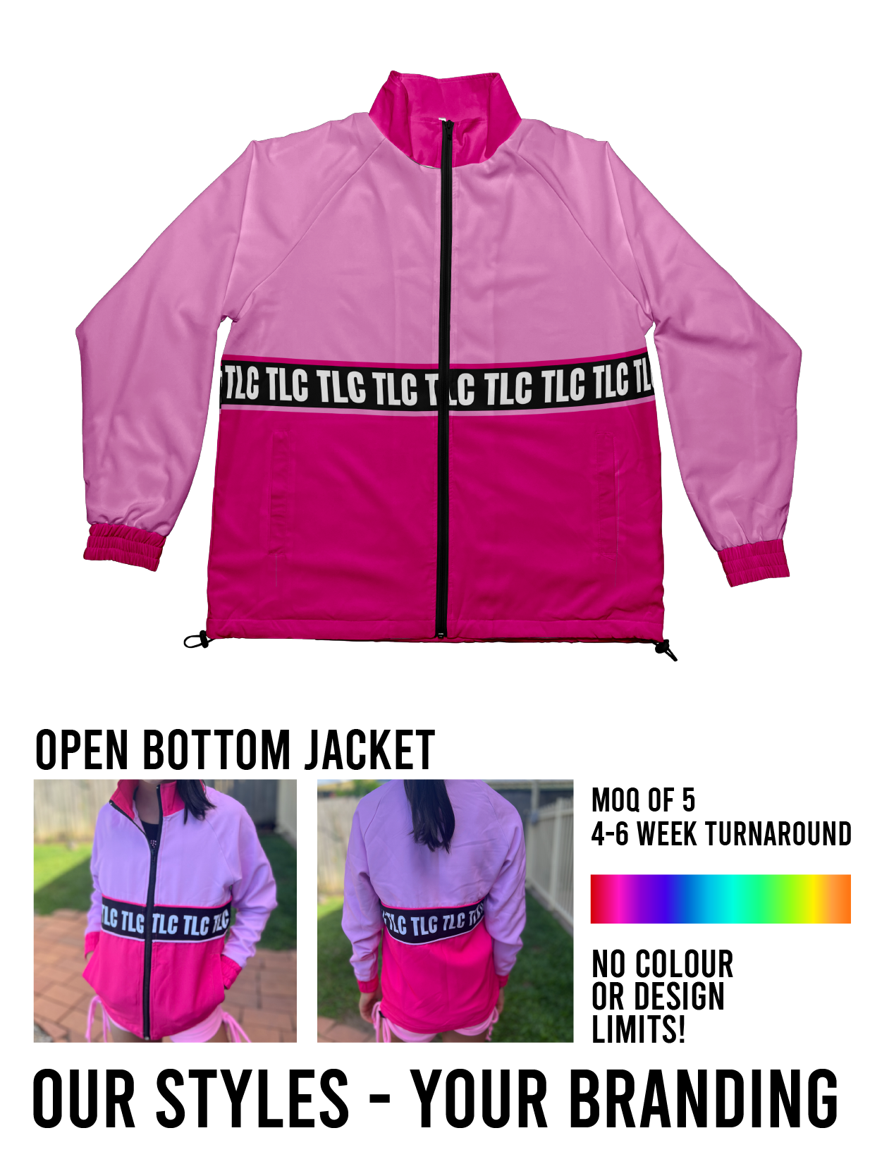 Sublimation Jacket – Relaxed Fit Open Bottom