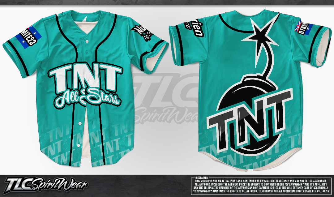 Custom Baseball Jersey – TNT All Stars – TLC Spirit Wear