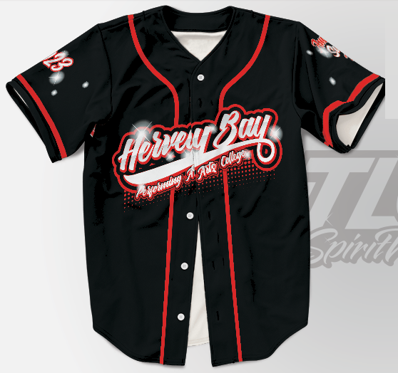 Custom Baseball Jersey – Hervey Bay Performing Arts College