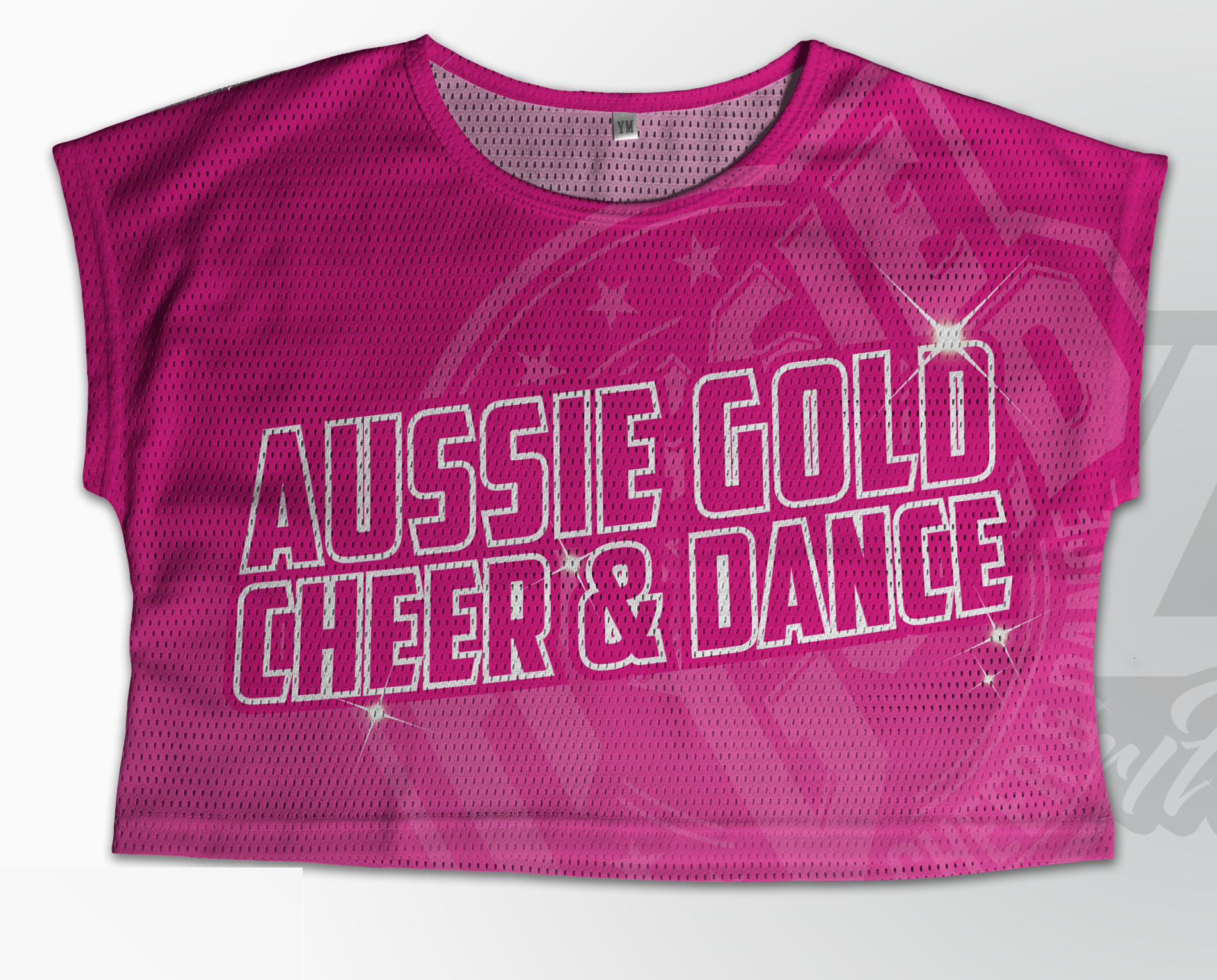 Custom Crop Top Tee – Aussie Gold Pink