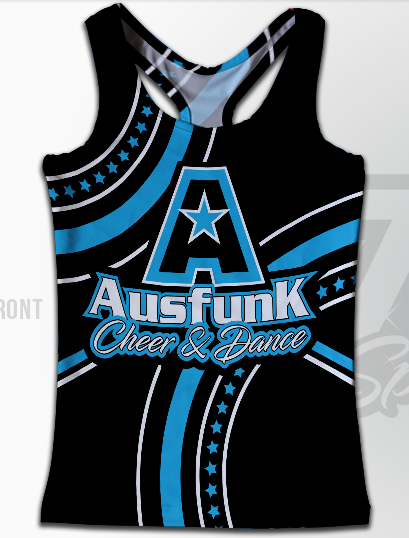 Ausfunk Sunshine Coast Custom Cheerleading and Dance Training Wear sets