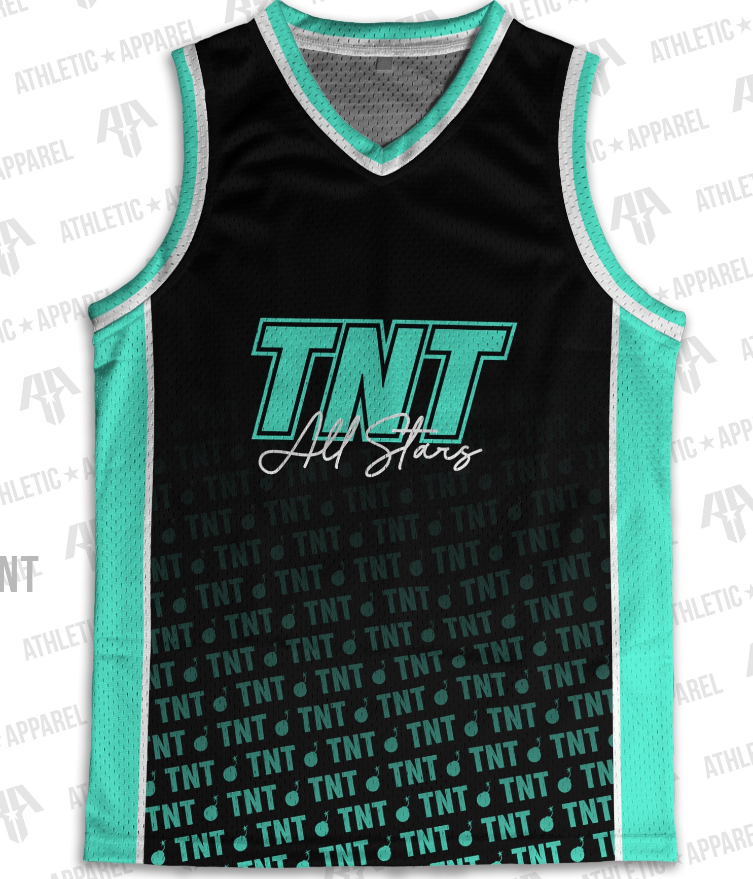Custom Basketball Singlet – TNT Black