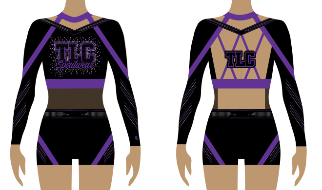 Purple Cheerleading Uniform TLC Spirit Wear Australia and New Zealand