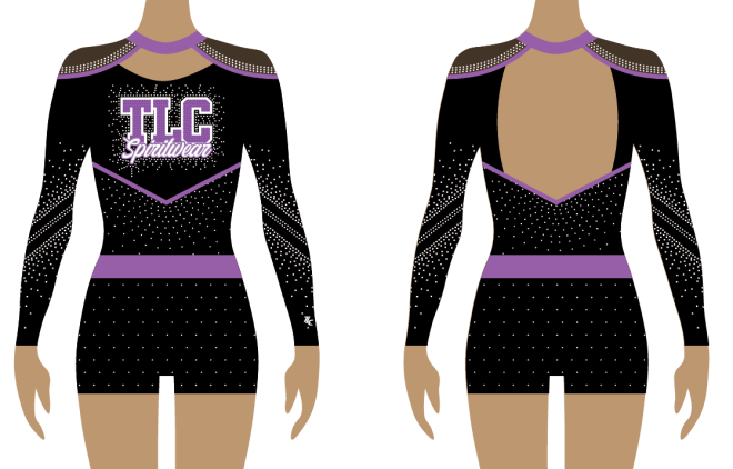 Purple Cheerleading Uniform TLC Spirit Wear Australia and New Zealand