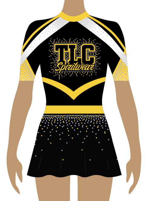 Yellow Cheerleading Uniform TLC Spirit Wear Australia and New Zealand