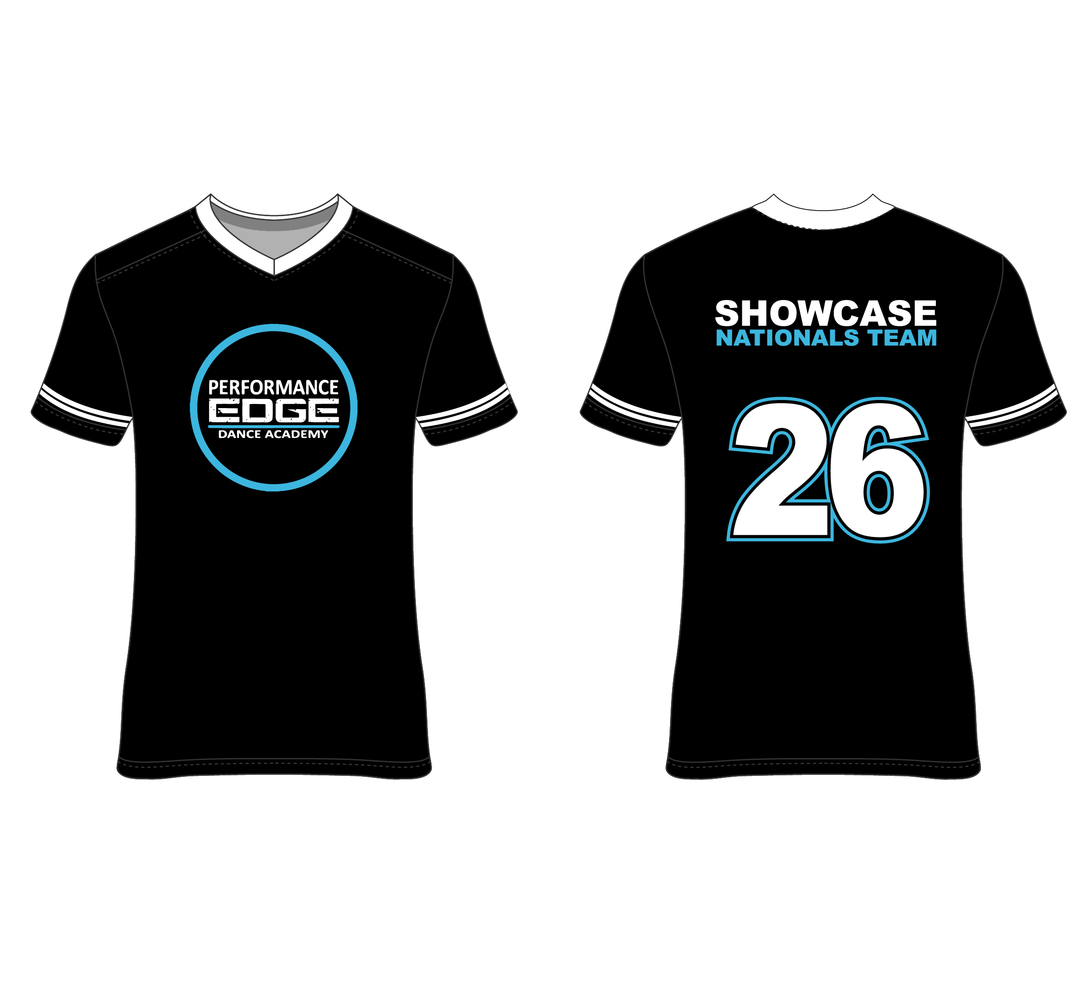 Custom jersey tee's Australian cheer and dance supplier TLC Spirit Wear