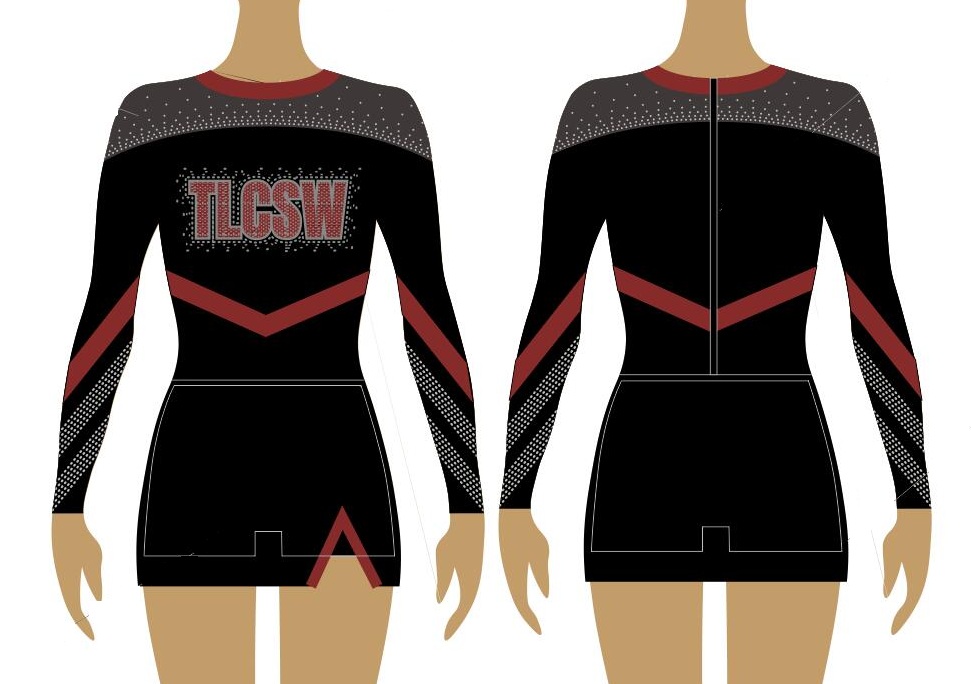 2026 Custom all star cheerleading and dance sublimation training wear TLC Spirit Wear crop top shorts singlet rhinestones