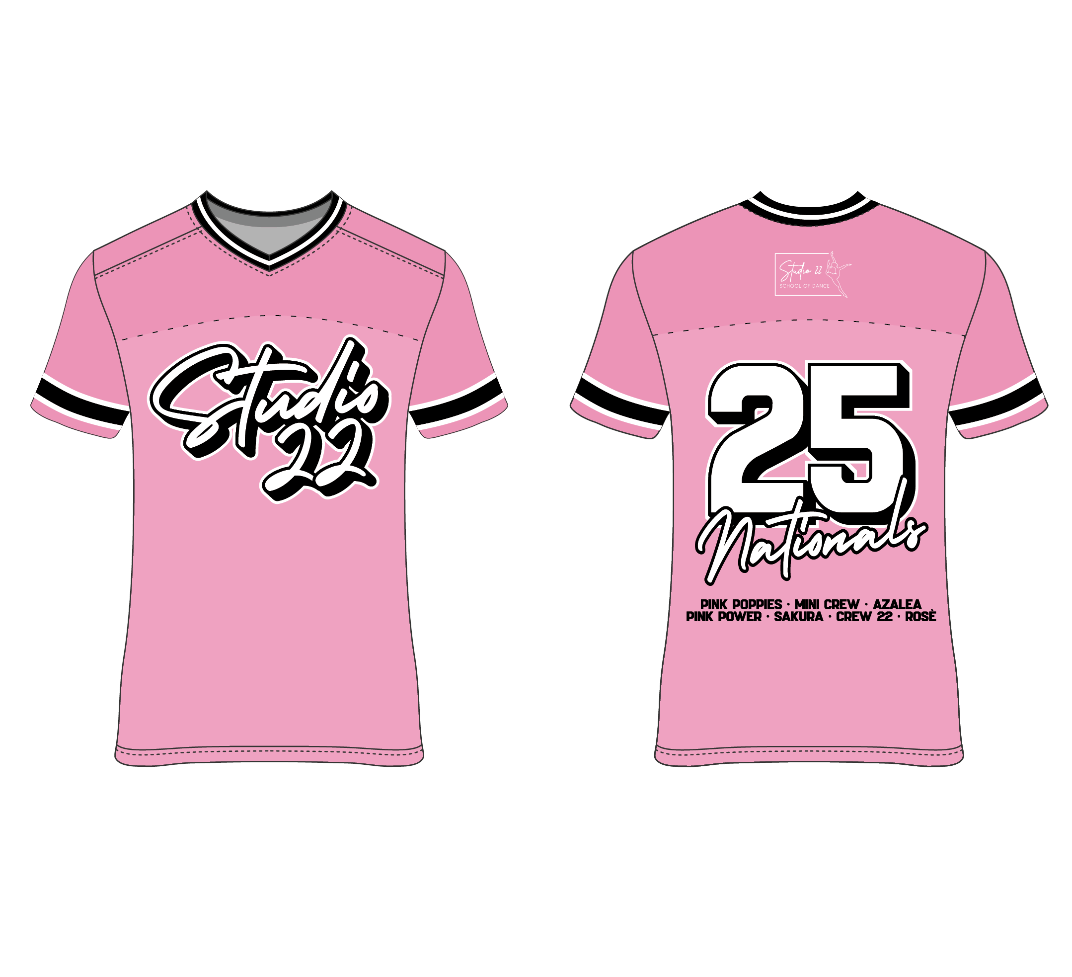 Custom jersey tee's Australian cheer and dance supplier TLC Spirit Wear