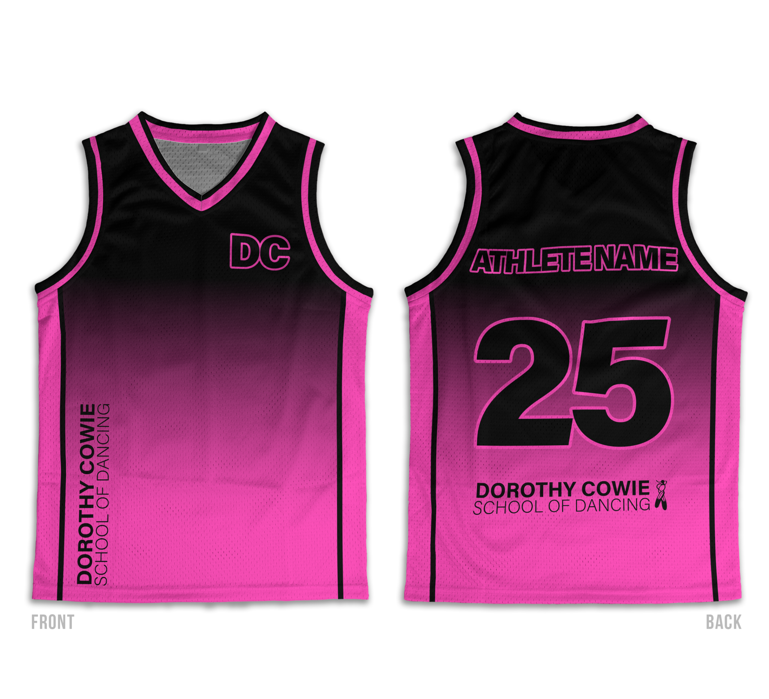Custom All Star cheerleading and dance sublimation apparel designs Australia TLC Spirit Wear basket ball singlet jersey