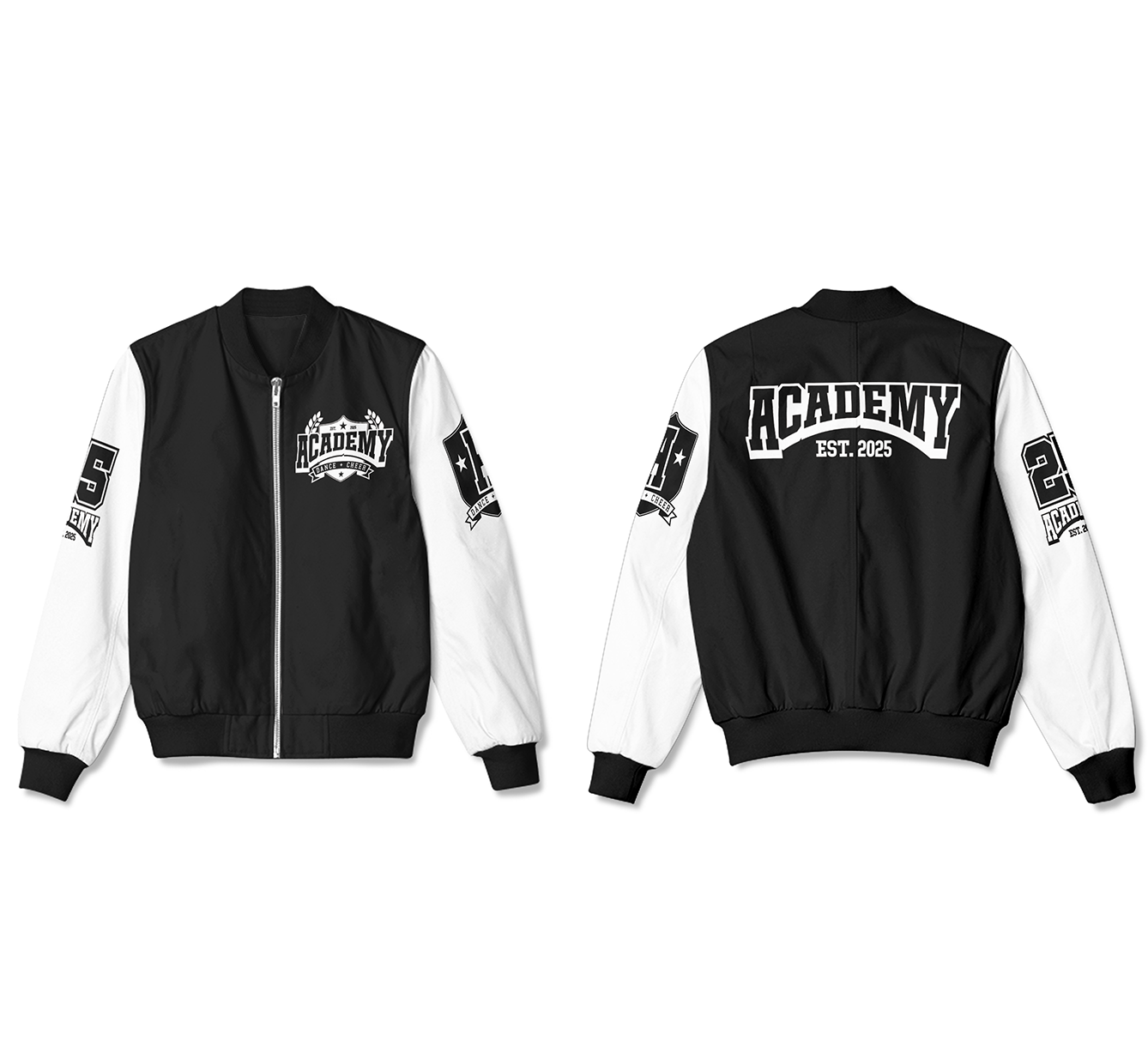 Custom cheerleading and dance apparel Australia TLC Spirit Wear sublimation bomber jacket