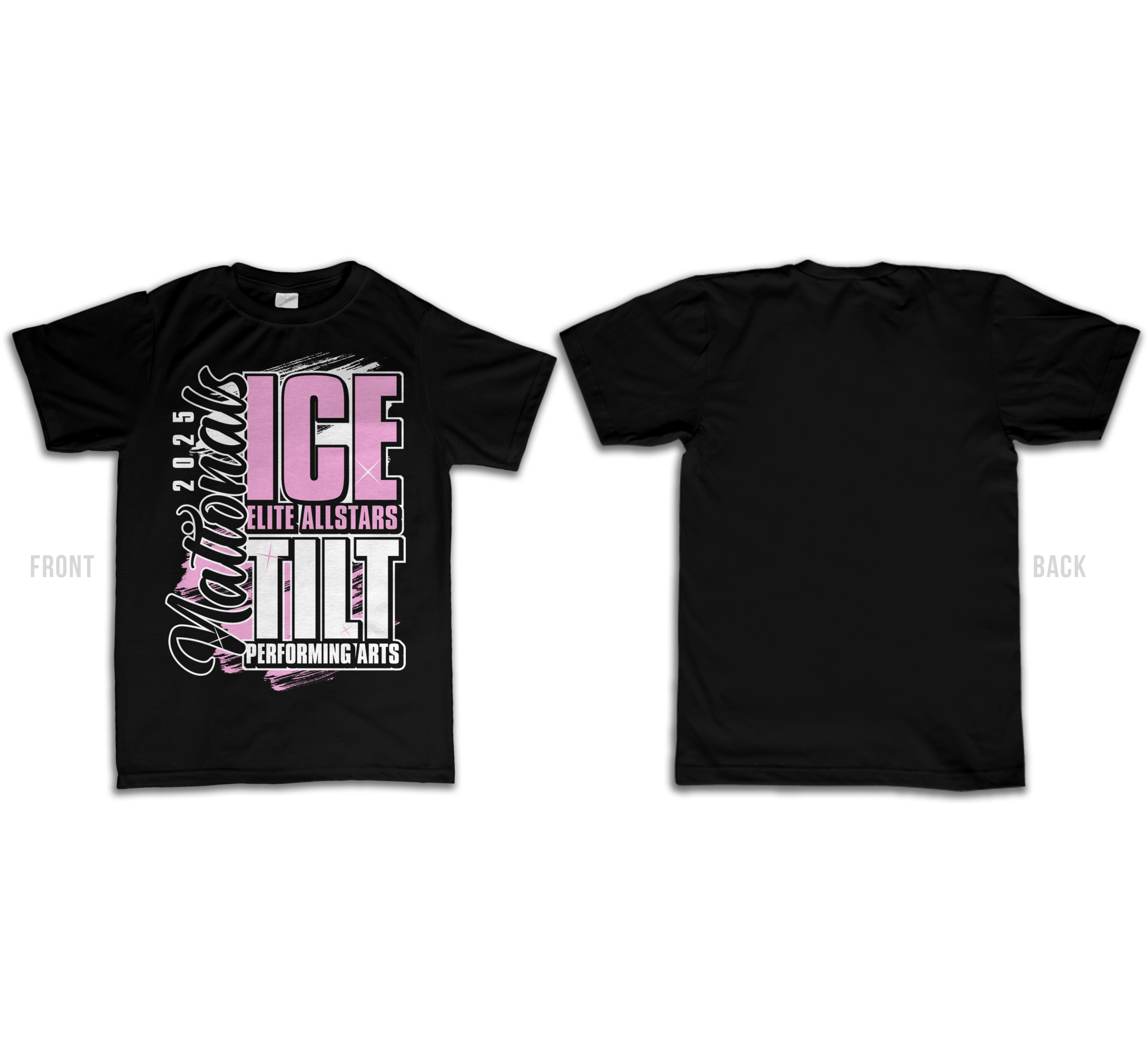 Custom cheerleading and dance apparel Australia TLC Spirit Wear screen print custom t-shirt