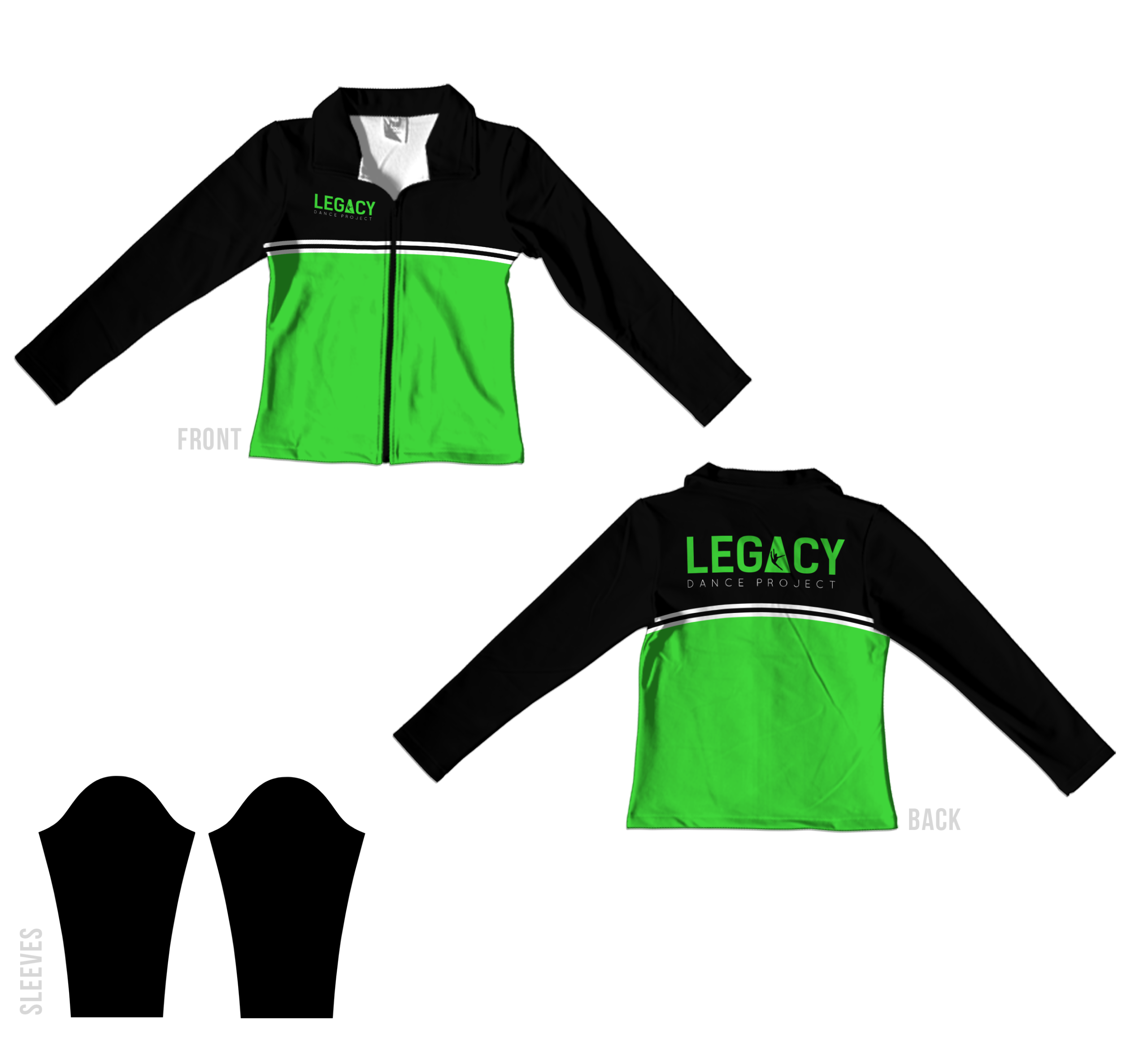 Custom cheerleading and dance apparel Australia TLC Spirit Wear sublimation slim fit jacket