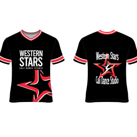 Custom Jersey Tee’s – Western Stars Cali Dance Studio