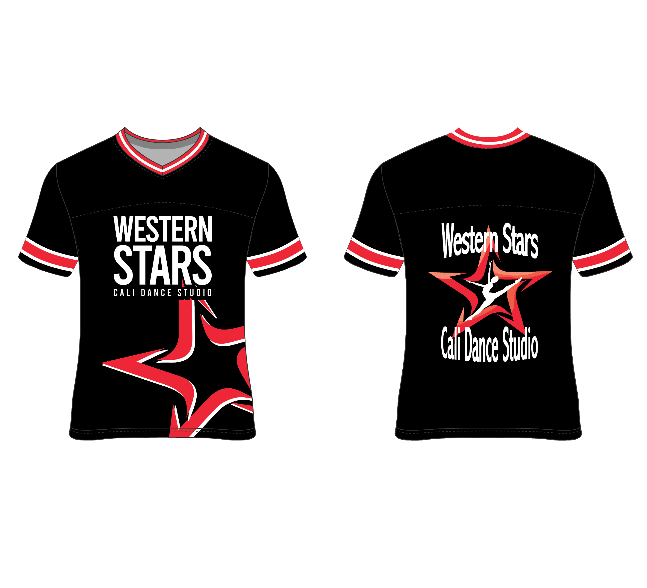 Custom jersey tee's Australian cheer and dance supplier TLC Spirit Wear